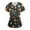 A003-Dark Gray, variant on Women Scrubs Working Uniform Lightweight Short Sleeve with Pockets Nursing Scrub Characters Cartoon Cute Soft Working Blouse T-Shirt