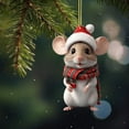 thumbnail image 4 of LanSuare Christmas Mice Hanging Ornaments, 3.14Inch Mice Christmas Trees Home Decorations Gift, Suitable for Porch, Wall, Indoor Home Decor, Front Entry, Christmas Tree Decor, 4 of 4