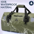 thumbnail image 2 of DFS Waterproof 70L Duffel Bag Roll-top with Quick-fixed Straps for Travel Trip, Camping, Outdoor Adventures - Army Green, 2 of 6