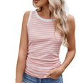 thumbnail image 5 of YUEVORA Striped Tank Tops for Women, Ribbed Color Block Slim Fit Tops for Women, Summer Casual Basic Tops, Soft Stretchy Daily Wear Sleeveless Tops, 5 of 7
