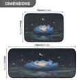 thumbnail image 3 of 2-Piece Kitchen Rugs Set Non-Slip Mats Carpet Floor for Kitchen, Bathroom (19.7"x27.6" & 19.7"x47.2") Serene Blue Lotus Flower, 3 of 7