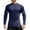 Navy, variant on Mens Workout Shirts Qiggri Men's Round Neck Zipper Long Sleeved T-Shirt Sports Breathable Cycling Suit