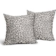 thumbnail image 2 of Gray Cheetah Throw Pillow Covers 18X18 Inch Set of 2 Grey White Leopard Decorative Pillow Cases Animal Wildlife Pillow Cover with Zipper Home Decor For Sofa Couch Housewarming Gift Bed Couch Outdoor, 2 of 6