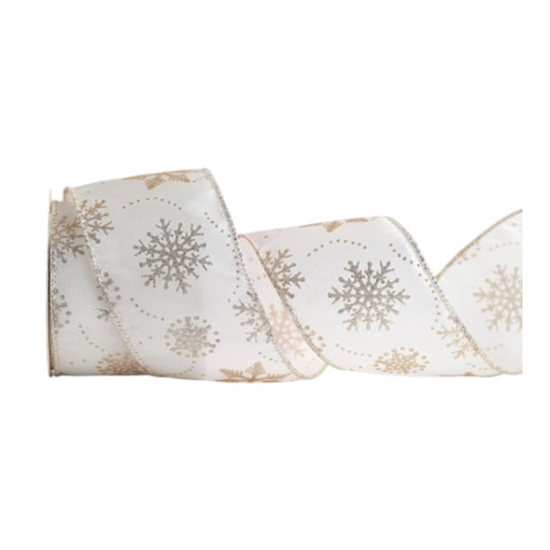 Cinta navideña BLESIY Decoración navideña Elegante 2,5 pulgadas x 10 yardas