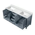 thumbnail image 3 of 72 In. W X 22 D Dark Grey Bathroom Vanity With Marble & Solid Wood - Soft Close And Copious Interior Storage Double Bath Top, Wood, Close, Generous Shelf, 3 of 5