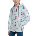 thumbnail image 2 of Picia Poodle Dog Pattern Youth Hoodie - Warm Pullover Sweatshirt with Kangaroo Pocket, Ideal for Boys and Girls-X-Large, 2 of 6