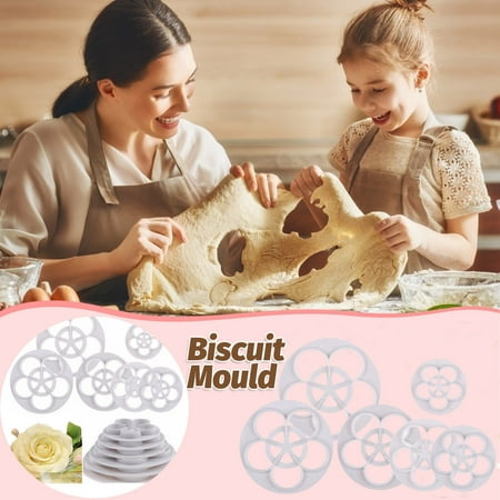 

ZOhankhai 6PCS Rose Flower Petal Cutting Mould Fondant Cake Decoration Printing Embossing Mould Clearance Sale Products