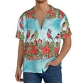 thumbnail image 3 of Disketp Men's Hawaiian Birds Print Shirts Button Down Holiday Beach Shirts-Medium, 3 of 7