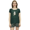 thumbnail image 4 of Bimba Women Button-Down Shirt With Elastic Waist Shorts 2 Pcs Night Wear Set - 16, 4 of 5