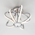 thumbnail image 3 of Artika Meridian Modern LED Flush Mount Ceiling Light Fixture, Chrome, 3 of 5