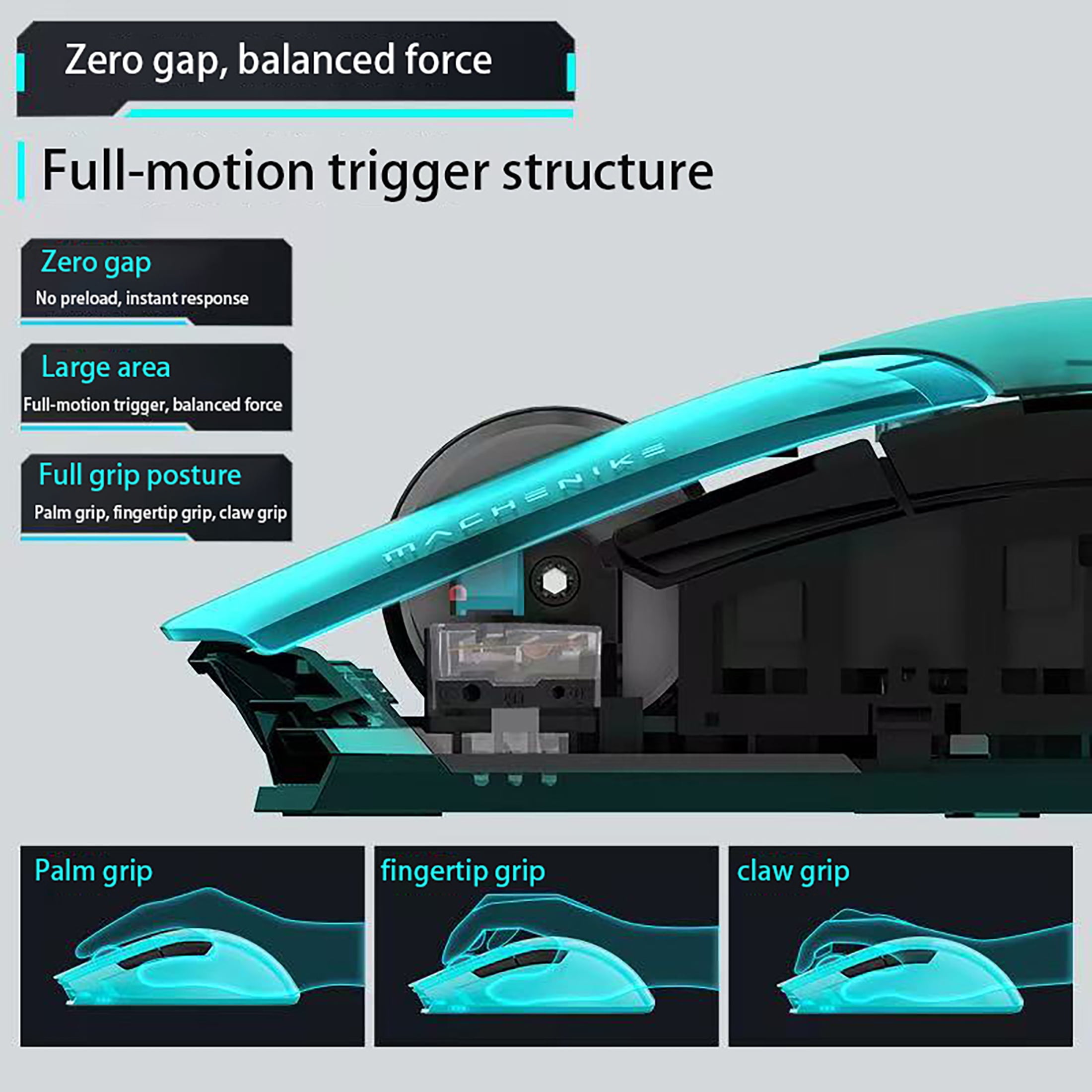 MACHENIKE M7 Pro Wireless Gaming Mouse - PAW3311 Sensor, 1ms Response, 74g Lightweight, 120-Hour Battery, RGB Lighting, Dual-Mode Connectivity