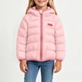 thumbnail image 2 of YUANxueke Boys Girls Puffer Jacket Zip up Hooded Winter Coat Winter Warm Outerwear,Pink,7-8 Years, 2 of 7