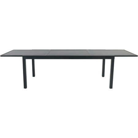 Hanover Naples 11 Pcs Aluminum Outdoor Dining Set, Gray
