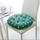 thumbnail image 1 of Cojín premium para asiento de silla, cojín redondo de lino y algodón con puntos verdes, cojín para silla de comedor, oficina y jardín, 40x40x5cm (hy), 1 of 3