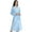 Blue, variant on SUCS Women's Bathrobe Terry Cloth Robe Knee Length Towel Bathrobe V-neck Multi-color Options