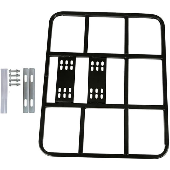 Bike Rear Rack Bicycle Cargo Carrier Easy to Install Pannier Rack Grocery Bag Rack for Travel Carrying Pizza Electric Bikes