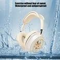 thumbnail image 5 of CXALSSY X3 Active Noise Cancelling Headphones, Over-Ear Headphones with Mic for Kids/Adults/Teen/School/TV, White, 5 of 7