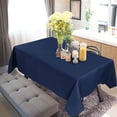 thumbnail image 2 of Unique Bargains Rectangle Tablecloth Washable Polyester Table Protector Navy Blue 83" x 59", 2 of 8