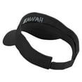 thumbnail image 2 of Hawaii Script Embroidered Pro Style Cotton Twill Washed Visor - Black OSFM, 2 of 5
