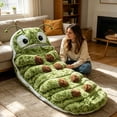 thumbnail image 5 of EBCUE Adorable Sleeping Bag for Adults Lightweight Backpacking 30*75 Inch Suitable for Camping Hiking Travel Indoor Use Machine Washable Warm & Comfortable Caterpillars Shape Green, 5 of 5