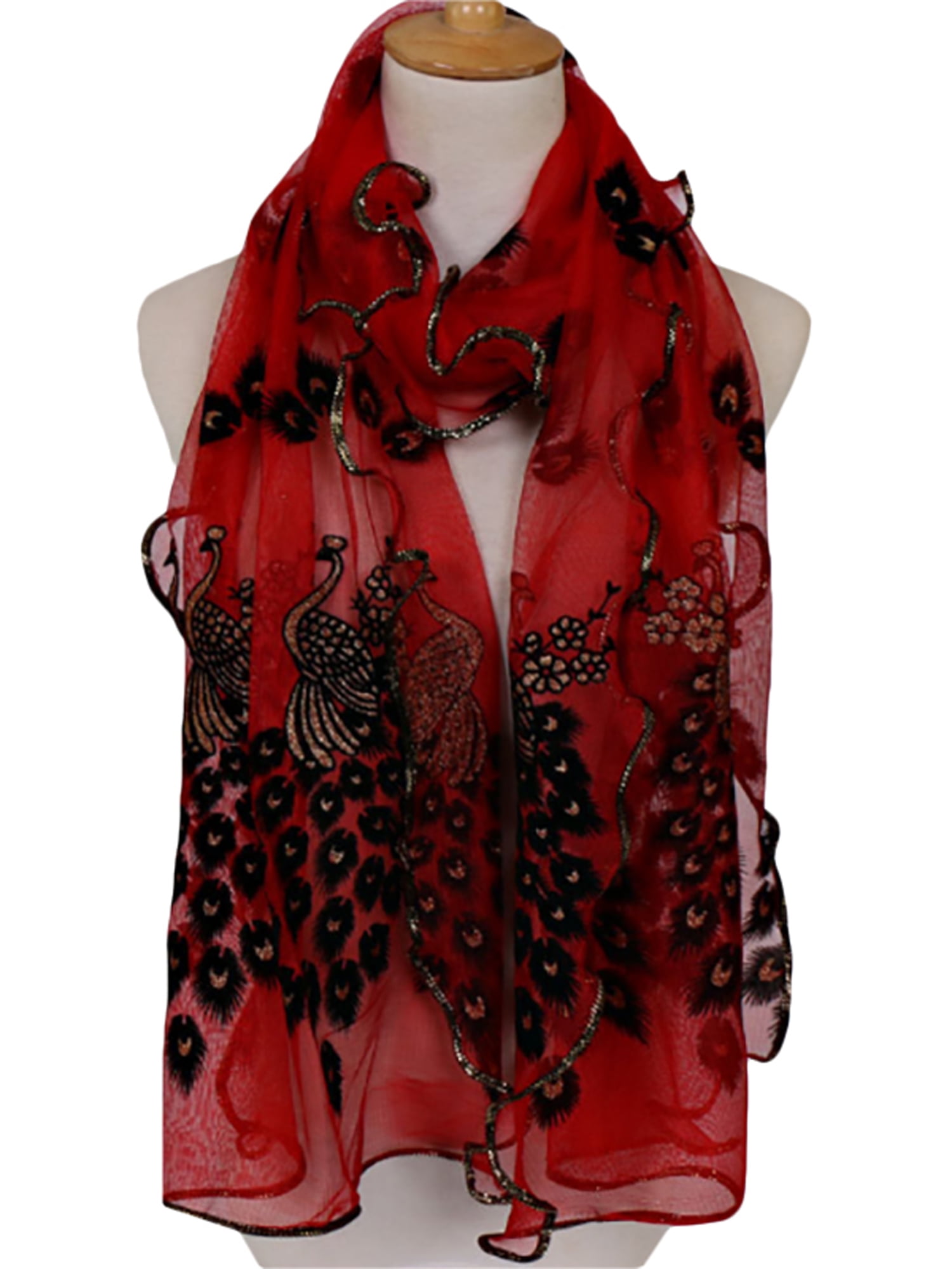 Lallc Women's Prom Soft Vintage Shawl Wrap Scarves Beach Stole Party