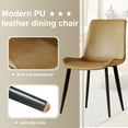 thumbnail image 4 of Nmkwnr Pack of 4 Dining Chair with Steel Legs, PU Leather Side Chair for Home, Restaurant, Meeting Room, Brown, 4 of 9
