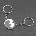 thumbnail image 3 of porte-cls Pareja Chat Blanc Noir Gravure Personnalise Llavero Pendentif Puzzle Sparable Amour Amoureux Amiti Acier Inoxydable Argent Cadeau La Sa, 3 of 4