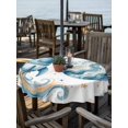 thumbnail image 2 of Outdoor Tablecloth with Umbrella Hole for Patio/Picnic/Party/Camping, Space Rocket Waterproof Table Cloth Round Cover Washable, Modena Abstract Universe Stars Planet (Dia 54"), 2 of 8