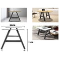 thumbnail image 2 of QinaQin Patas metálicas en forma de X para mesa de centro, altura de 40.6 cm, acero resistente en color negro, juego de 2 para proyectos DIY de mesa lateral o banco, 2 of 6