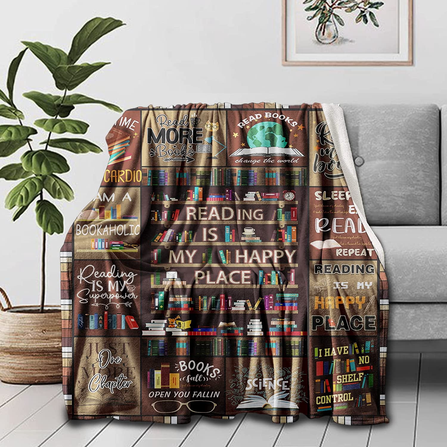 Aztec Throw Blanket - Southwestern Tribal Boho Decor | Soft 50x60 Inch Bear Deer Woodland Pattern Blanket For Couch Bed