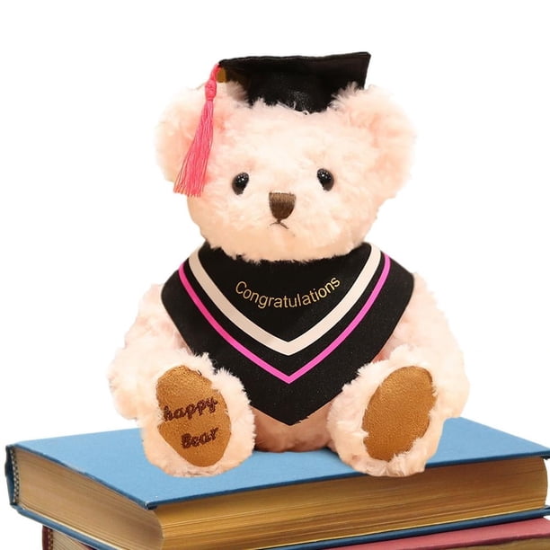 Oso de peluche de graduación 2022, lindo y suave oso de peluche con gorra, oso de peluche de graduación, regalo de graduación personalizado para niños, estudiantes y adultos graduados con clase