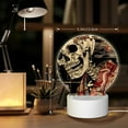 thumbnail image 6 of Salouo Gothic Eastern Floral Skull for Round Acrylic Night Light - Acrylic Sheets with LED Light Lamp Base - Decorative Night Lamp for Restaurant Bar Cafe Shop Room Decoration, 6 of 9