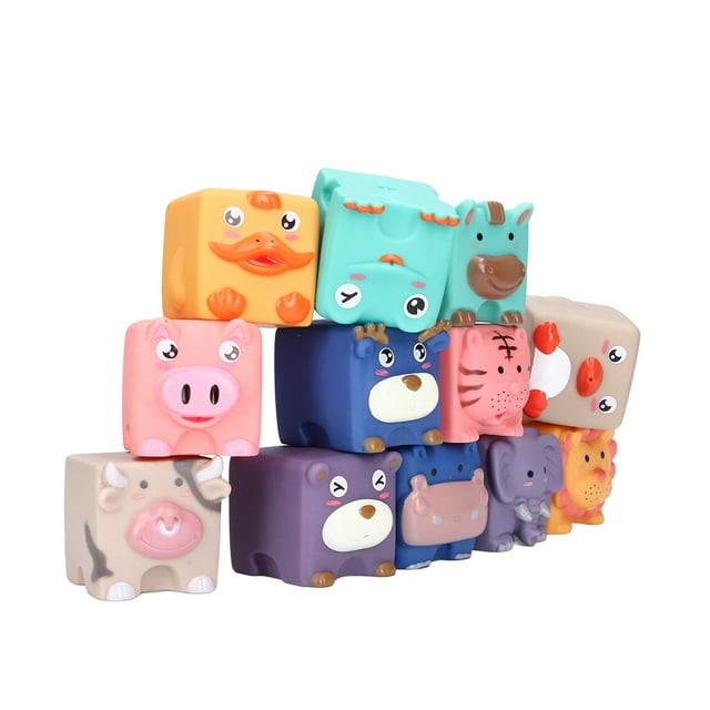 Bloques Para Bebés, Juguetes Para Apretar, Multiusos, Masticables, En Relieve, Mini Caja Fuerte Suave Para Niños Mayores De 12 Meses Ccdes Soft Baby Building Blocks