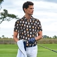thumbnail image 3 of Fotbe Snowflake Cream Hot Cocoa Camiseta Polo de Golf para Hombre con Estampado – Camisa Deportiva Transpirable con Cuello Abotonado-XX-Large, 3 of 6