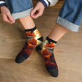 thumbnail image 3 of Pofeuu Maple Leaf Meditating Fox Print 30cm Socks, Adult Running Hiking Socks for Youth and Adult, 3 of 7