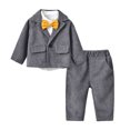 thumbnail image 5 of Toddler Boy Clothes Baby Autumn Winter Button Down Long Sleeve Elastic Waist 0 6 12 18 24 Months 2T 3T 4T Party Wear Set 2-Pieces, 5 of 5