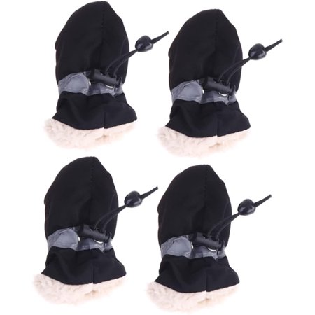 4pcs Sole Protector for Sneakers Dog Shoes for Snow Dog Socks Puppy Cat Booties Puppy Shoes Paw Hiking Shoes Dog Boots Shoes for Dogs Boots for Dogs Dog Cat Keep Warm Black Dog