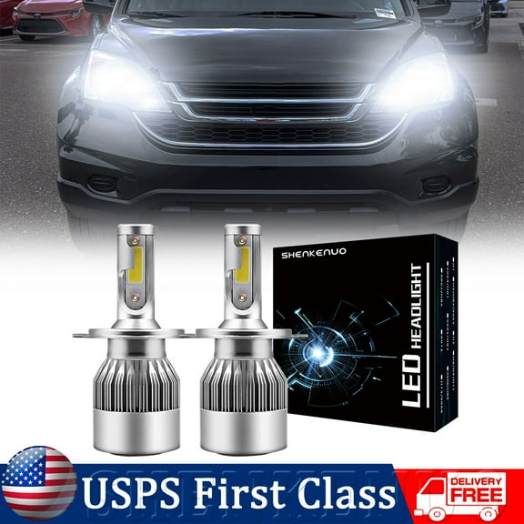 For Honda CR-V 2007-2014 LED Headlight H4 Bulb High/Low Dual Beam White （2pcs）