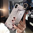 thumbnail image 1 of Fundas de teléfono con correa de muñeca de flores rosas para iphone 13 12 11 14 pro MAX X XR XS MAX 7 8 Plus, fundas de banda de mano con relieve de TPU suave Deng Xun unisex, 1 of 2
