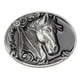 thumbnail image 1 of Hebilla de caballo Monstrate para cinturón de hombre ajuste universal color estaño antiguo, 1 of 6