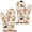 Caramel, variant on Halloween Full Print Oven Gloves Pair Heat Resistant Polyester Cotton Mitts For Outdoor Barbecue