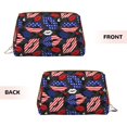 thumbnail image 3 of Xecao American With Lips Print Fashion Makeup PVC Bag Large Capacity Travel Cosmetic Bag for Women Organizer Toiletry Clutch, 3 of 8