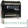 Large Self-Inking Meet With Teacher Stamp with Green Ink