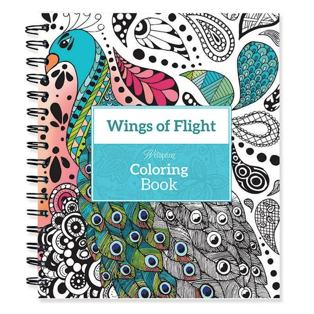 Spiralbound Coloring Book 9"x8.5"wings Of Flight