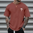 thumbnail image 2 of YM Tshirts Shirts for Men Mens Short Sleeve Tshirts Shirts Round Neck Graphic Print Mens Blouses & Tops Henley Tops Vacation Outfits, 2 of 3