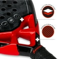 thumbnail image 3 of Franklin Sports Padel Racket - GLIDE - Fiberglass Padel Racket with Foam Core - Pop Tennis Racket - 365g Padel Racket - Premium Performance Racket - Black/Red, 3 of 13
