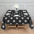 thumbnail image 3 of Black White Cat Moon Star Pattern Square Tablecloth,Waterproof Square Table Cover,Wipeable Spillproof Washable Table Cover for Home Kitchen Party Decor 42"X42"(107x107cm), 3 of 6