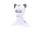 A005- White, variant on Outdoor Face Mask Pillow Pink Character Themed Cat Ear Design 14X6 Inch for Water Sports and Outdoor Activities