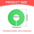 thumbnail image 2 of Divisores de Ropa Uxcell, Paquete de 20 Divisores Redondos para Estantes de Armario, Divisores de Tamaño para Ropa con Etiquetas en Blanco y Bolígrafo Marcador, Verde, 2 of 7