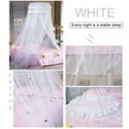 thumbnail image 2 of Bed Canopy Lace Mosquito Net for Baby with Stars Snowflake Stickers, Kids, Adults, Round Lace Dome Princess Mosquito Net Tent Reading Nook Games House Easy Installation Hanging, 2 of 5